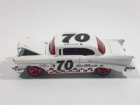 2008 Hot Wheels Team: Engine Revealers '57 Chevy Bel Air Pearl White Die Cast Toy Classic Car Vehicle with Opening Hood