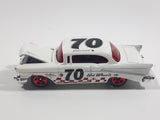 2008 Hot Wheels Team: Engine Revealers '57 Chevy Bel Air Pearl White Die Cast Toy Classic Car Vehicle with Opening Hood