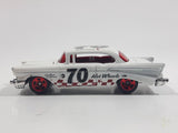 2008 Hot Wheels Team: Engine Revealers '57 Chevy Bel Air Pearl White Die Cast Toy Classic Car Vehicle with Opening Hood