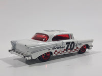 2008 Hot Wheels Team: Engine Revealers '57 Chevy Bel Air Pearl White Die Cast Toy Classic Car Vehicle with Opening Hood