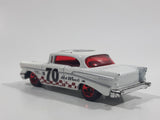 2008 Hot Wheels Team: Engine Revealers '57 Chevy Bel Air Pearl White Die Cast Toy Classic Car Vehicle with Opening Hood