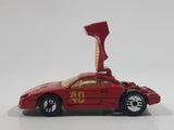 1989 Hot Wheels Ferrari F40 Red Die Cast Toy Car Vehicle Opening Rear Mount Engine UH