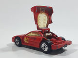 1989 Hot Wheels Ferrari F40 Red Die Cast Toy Car Vehicle Opening Rear Mount Engine UH