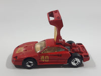 1989 Hot Wheels Ferrari F40 Red Die Cast Toy Car Vehicle Opening Rear Mount Engine UH