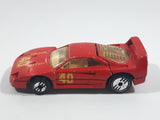 1989 Hot Wheels Ferrari F40 Red Die Cast Toy Car Vehicle Opening Rear Mount Engine UH