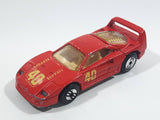 1989 Hot Wheels Ferrari F40 Red Die Cast Toy Car Vehicle Opening Rear Mount Engine UH