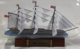 Vintage Highly Detailed HMS Surprise British Flagged Captured French Naval Tall Ship with Small Skiff Life Boat Sail Boat in 10 1/4" Long Glass Bottle