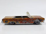 2003 Hot Wheels Dragon Wagons '64 Lincoln Continental Convertible Metalflake Gold Die Cast Toy Car Vehicle