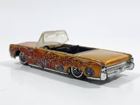 2003 Hot Wheels Dragon Wagons '64 Lincoln Continental Convertible Metalflake Gold Die Cast Toy Car Vehicle