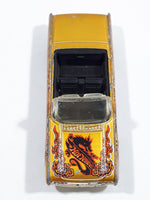 2003 Hot Wheels Dragon Wagons '64 Lincoln Continental Convertible Metalflake Gold Die Cast Toy Car Vehicle