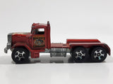 2003 Hot Wheels Work Crewsers Peterbilt Dump Truck Semi Rig Red Die Cast Toy Car Vehicle