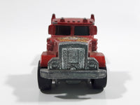 2003 Hot Wheels Work Crewsers Peterbilt Dump Truck Semi Rig Red Die Cast Toy Car Vehicle