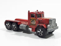 2003 Hot Wheels Work Crewsers Peterbilt Dump Truck Semi Rig Red Die Cast Toy Car Vehicle