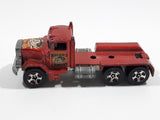 2003 Hot Wheels Work Crewsers Peterbilt Dump Truck Semi Rig Red Die Cast Toy Car Vehicle