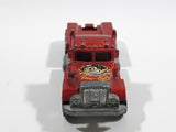 2003 Hot Wheels Work Crewsers Peterbilt Dump Truck Semi Rig Red Die Cast Toy Car Vehicle