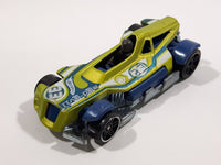 2011 Hot Wheels 4-Lane Elimination Race Med-Evil Red Antifreeze Green and Blue Die Cast Toy Race Car Vehicle