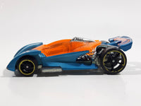 2012 Hot Wheels Track Stars Open Road-Ster Light Satin Blue Die Cast Toy Race Car Vehicle