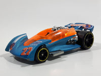 2012 Hot Wheels Track Stars Open Road-Ster Light Satin Blue Die Cast Toy Race Car Vehicle