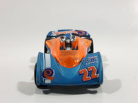 2012 Hot Wheels Track Stars Open Road-Ster Light Satin Blue Die Cast Toy Race Car Vehicle