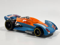 2012 Hot Wheels Track Stars Open Road-Ster Light Satin Blue Die Cast Toy Race Car Vehicle