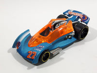 2012 Hot Wheels Track Stars Open Road-Ster Light Satin Blue Die Cast Toy Race Car Vehicle