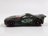 2012 Hot Wheels Track Stars Scorcher Dark Olive Green Die Cast Toy Car Vehicle