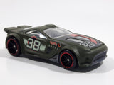 2012 Hot Wheels Track Stars Scorcher Dark Olive Green Die Cast Toy Car Vehicle