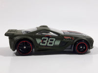 2012 Hot Wheels Track Stars Scorcher Dark Olive Green Die Cast Toy Car Vehicle