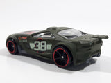 2012 Hot Wheels Track Stars Scorcher Dark Olive Green Die Cast Toy Car Vehicle