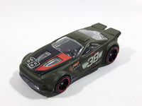 2012 Hot Wheels Track Stars Scorcher Dark Olive Green Die Cast Toy Car Vehicle