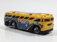 2004 Hot Wheels Tag Rides Surf Surfin' School Bus Yellow Die Cast Toy Car Vehicle