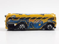 2004 Hot Wheels Tag Rides Surf Surfin' School Bus Yellow Die Cast Toy Car Vehicle