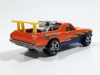 2001 Hot Wheels '68 El Camino Orange Die Cast Toy Muscle Car Vehicle