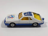 Vintage Corgi Ford Mustang Cobra White and Blue Toronto Blue Jays MLB Baseball Team White Die Cast Toy Car Vehicle with Opening Hatchback