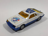 Vintage Corgi Ford Mustang Cobra White and Blue Toronto Blue Jays MLB Baseball Team White Die Cast Toy Car Vehicle with Opening Hatchback