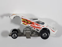 Vintage 1982 Hot Wheels Firebird Funny Car White Die Cast Toy Car Vehicle with Lifting Body Missing Windows