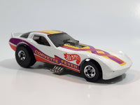 1983 Hot Wheels Vetty Funny Corvette Funny Car White Die Cast Toy Drag Racing Car Vehicle with Lifting Body