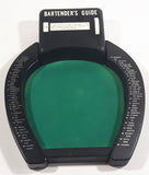 Lucky Horse Shoe Shaped Green with Black Plastic Roller Style Bartender's Guide - Needs Repair