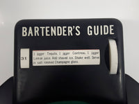 Lucky Horse Shoe Shaped Green with Black Plastic Roller Style Bartender's Guide - Needs Repair