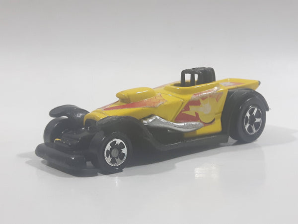 2002 Hot Wheels Geothermal Blast Ramp and Gate Super Comp Dragster Yellow Die Cast Race Car Toy Vehicle - McDonald's Happy Meal 4/6