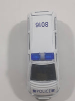 Carven No. T335 Police 8016 Van White Pullback Friction Motorized Die Cast Toy Car Vehicle with Opening Rear Hatch