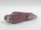 2004 Hot Wheels Crooze Ooz Coupe Red with Flames Die Cast Toy Car Vehicle