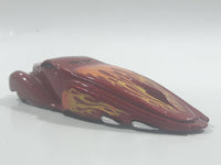 2004 Hot Wheels Crooze Ooz Coupe Red with Flames Die Cast Toy Car Vehicle