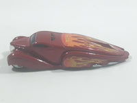 2004 Hot Wheels Crooze Ooz Coupe Red with Flames Die Cast Toy Car Vehicle