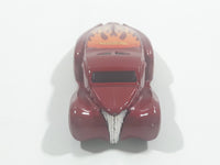 2004 Hot Wheels Crooze Ooz Coupe Red with Flames Die Cast Toy Car Vehicle