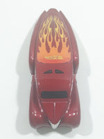 2004 Hot Wheels Crooze Ooz Coupe Red with Flames Die Cast Toy Car Vehicle