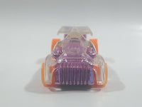 1994 Hot Wheels Top Speed Road Vac Clear with Pink Chrome Plastic Die Cast Toy Car Vehicle with Hook Bottom