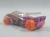 1994 Hot Wheels Top Speed Road Vac Clear with Pink Chrome Plastic Die Cast Toy Car Vehicle with Hook Bottom