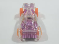 1994 Hot Wheels Top Speed Road Vac Clear with Pink Chrome Plastic Die Cast Toy Car Vehicle with Hook Bottom