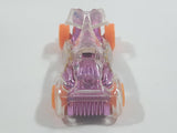 1994 Hot Wheels Top Speed Road Vac Clear with Pink Chrome Plastic Die Cast Toy Car Vehicle with Hook Bottom